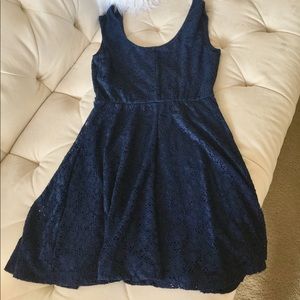 Candie's Dresses - Candie's Navy Lace Top Dress Candie's Dresses - Candie's Navy Lace Top Dress